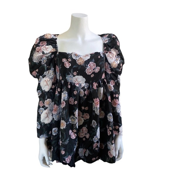 NWT BUDDY LOVE Stassie Puff Sleeve Baby Doll Dress, Medium - Picture 2 of 15